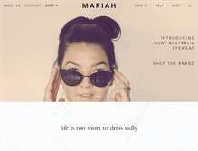 Tablet Screenshot of mariahclothing.com